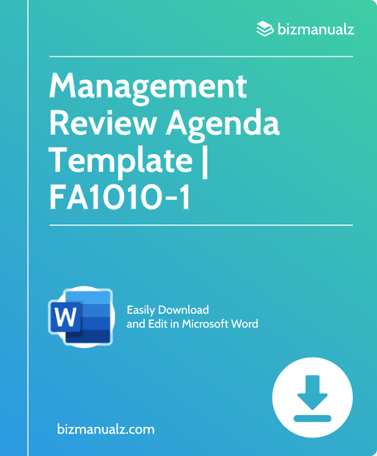 Management Review Agenda Template | FA1010-1