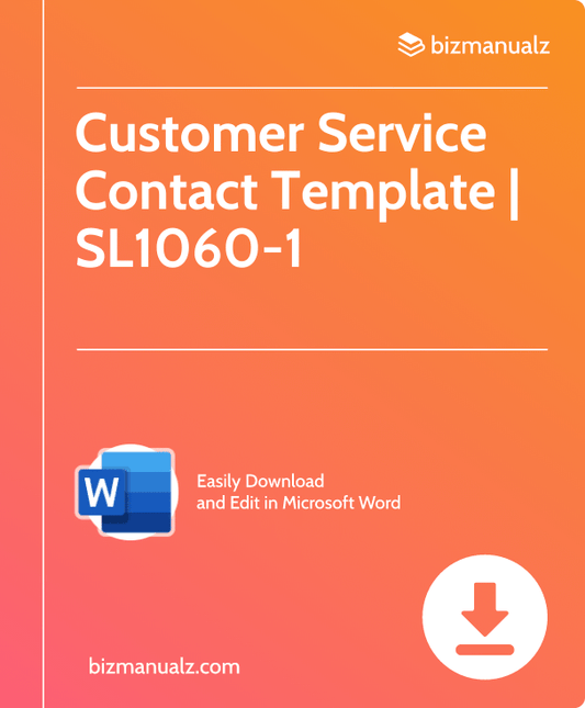 Customer Service Contact Template | SL1060-1
