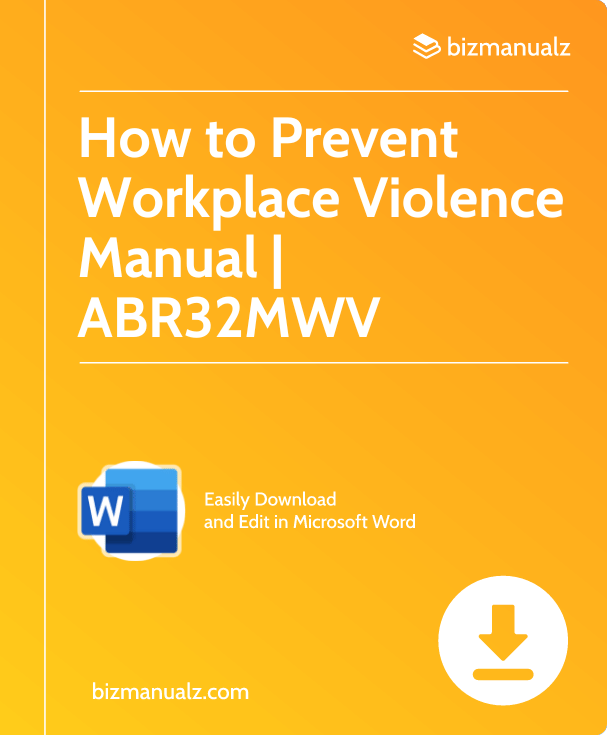 How to Prevent Workplace Violence Manual | ABR32MWV