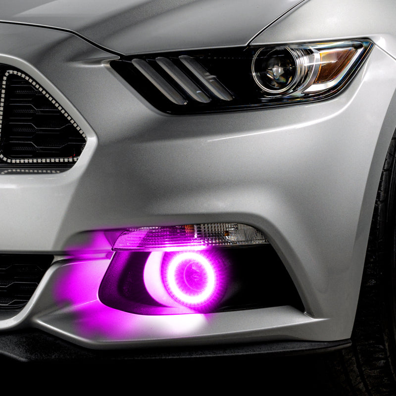 15-17 Ford Mustang Oracle 1235-332 Dynamic ColorSHIFT RGB+A Projector Surface Mount Fog Light Halo Kit
