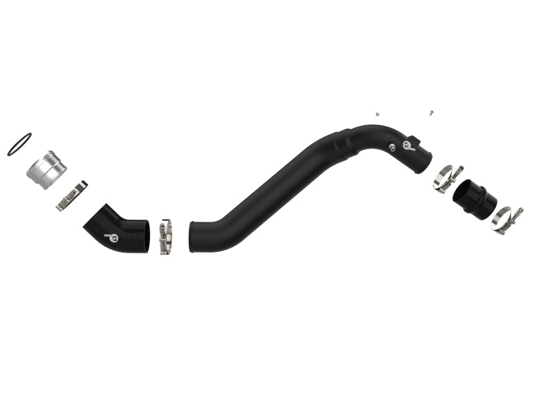 21-24 Ford F-150 2.7L V6 EcoBoost AFE 46-20479-B 3.5-2.75in BladeRunner Aluminum Cold Charge Pipe-Black