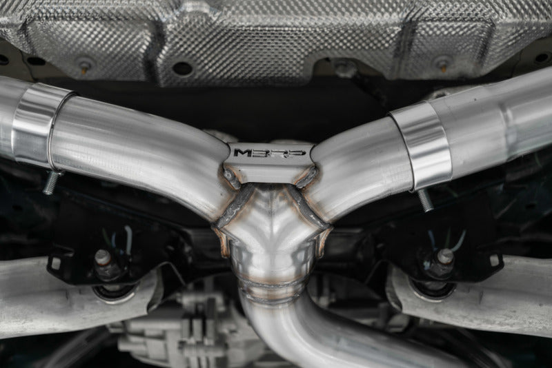 21-23 Ford Bronco Sport 1.5L / 2.0L EcoBoost MBRP S5207BLK 2.5in Dual Rear Exit Resonator Back Exhaust Kit Black-Coated Aluminized Steel