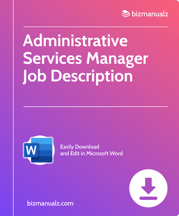 Administrative Services Manager Job Description | JD0050