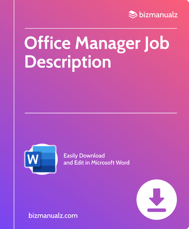 Office Manager Job Description | JD0880