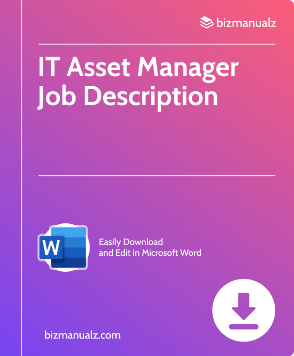 IT Asset Manager Job Description | JD0630