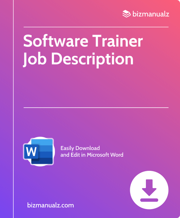 Software Trainer Job Description | JD1260