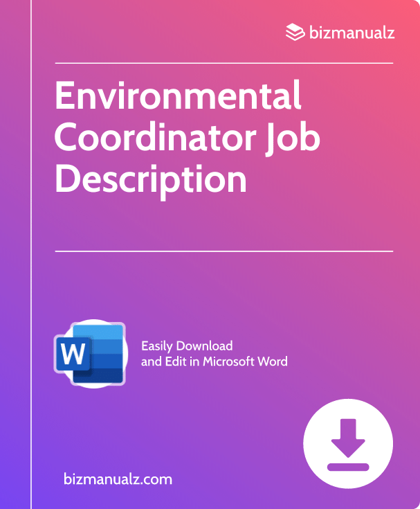 Environmental Coordinator Job Description | JD0380
