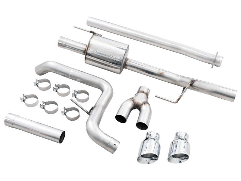 21-26 Ford F-150 AWE Tuning 3015-22067 0FG Dual Side Exit Cat-Back Exhaust- 4.5in Chrome Silver Tips