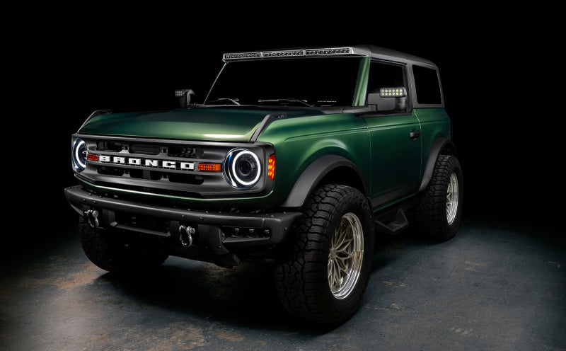 21-23 Ford Bronco Oracle Lighting 5886-023 Oculus Bi-LED Projector Headlights-Amber/White Switchback