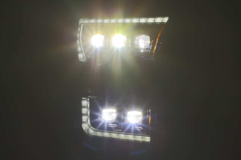 15-17 Ford F-150 / 17-20 Raptor AlphaRex 880163 NOVA LED Proj Headlights Plank Style Alpha Black w/ Activ Light/Seq Signal