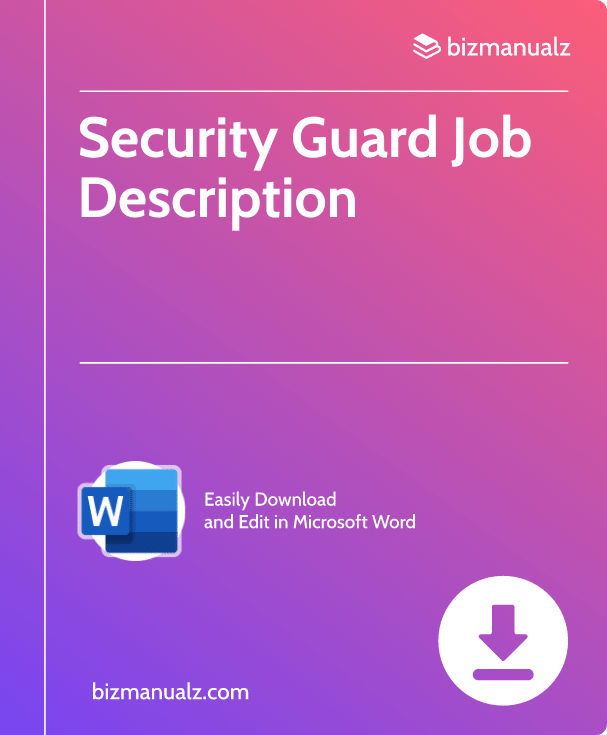 Security Guard Job Description | JD1170