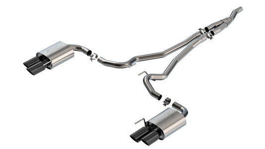 24+ Ford Mustang Ecoboost 2.3L Borla 140982BC ATAK Catback Exhaust Black Chrome w/ Quad Tip - Non-Active