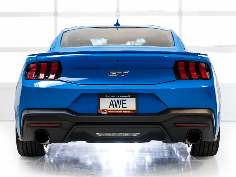 2024 Ford Mustang GT Fastback S650 RWD AWE 3020-33650 Track Edition Exhaust - Dual Diamond Black Tips