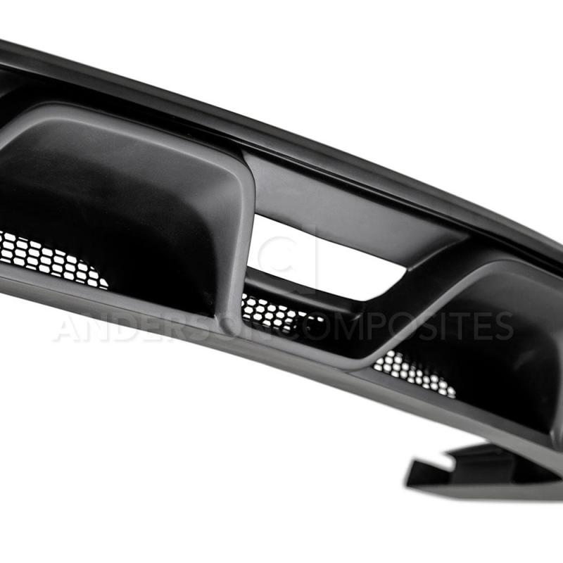 15-17 Ford Mustang Shelby GT350 V8 5.2L Anderson Composites AC-RL15FDMU-GR-GF R-Style Rear Valance (for Quad Tip Exhaust)