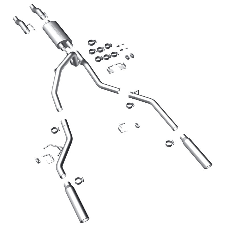 11-14 Ford F-150 V6 3.7L / V8 5.0L & 6.2L Magnaflow 15460 3in SS Dual Split Rear Exit Cat Back Exhaust