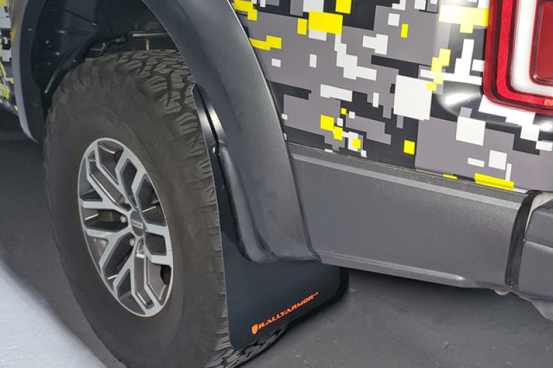 17-20 Ford Raptor 3.5L V6 Ecoboost Rally Armor MF53-UR-BLK/DGRY Mud Flaps w/ Dark Grey Logo