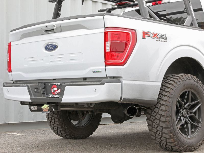 21-25 Ford F-150 V6 2.7L & 3.5L / V8 5.0L aFe 49-33129-B Gemini XV 3in 304 SS Cat-Back Exhaust System w/ Cut-Out Black