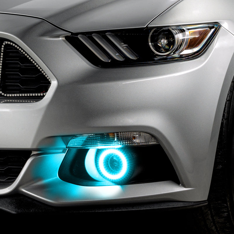 15-17 Ford Mustang Oracle 1235-332 Dynamic ColorSHIFT RGB+A Projector Surface Mount Fog Light Halo Kit