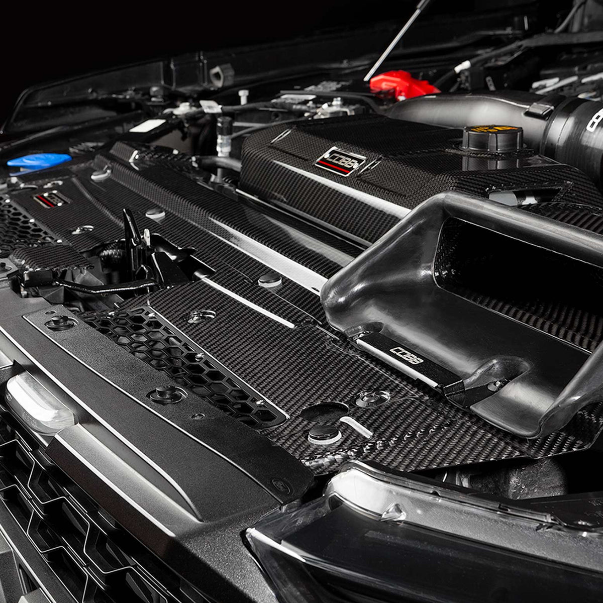 Cobb 4F3660 Redline Carbon Fiber Radiator Shroud for 21-24 F-150 2.7L / 21-23 3.5L F-150 & Raptor / 21-23 F-150 5.0L
