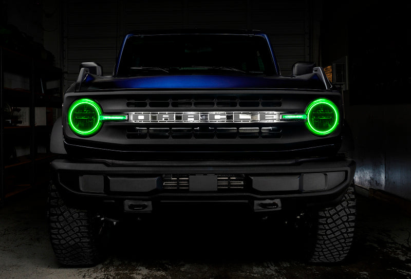 21-24 Ford Bronco Oracle 1471-333 Headlight Halo Kit w/DRL Bar - Base Headlights ColorSHIFT® - w/ 2.0 Controller