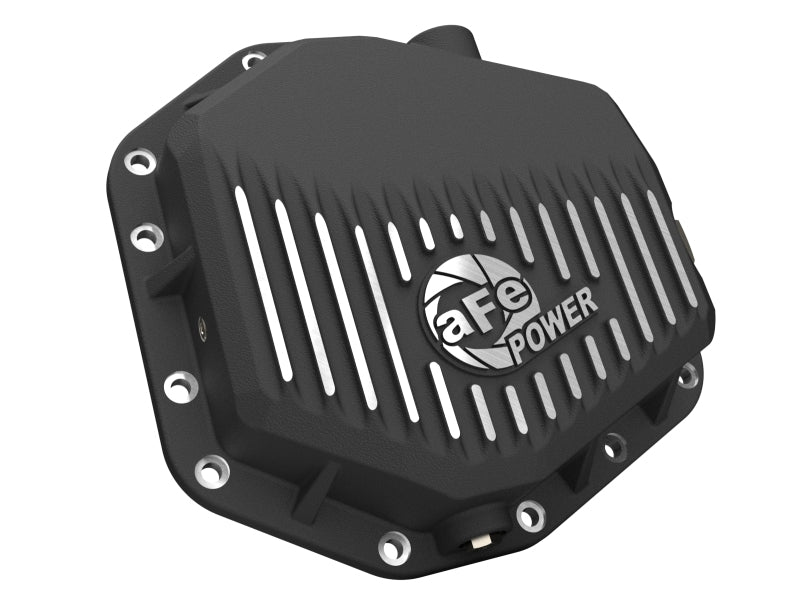 22-26 Ford Bronco Raptor V6 3.0L aFe 46-71460B POWER Pro Series Rear Differential Cover Black w/ Machined Fins