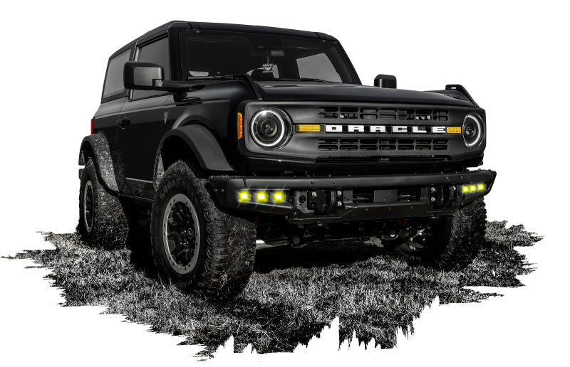 21-25 Bronco ORACLE Lighting 5890-006 Triple LED Fog Light Kit for Steel Bumper - Yellow