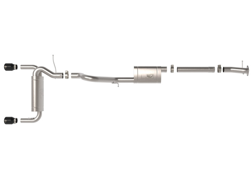 21-23 Ford Bronco L4 2.3L(t)/V6 2.7L(tt) aFe 49-33138-B Vulcan 3in 304 SS Cat-Back Exhaust w/ Black Tips