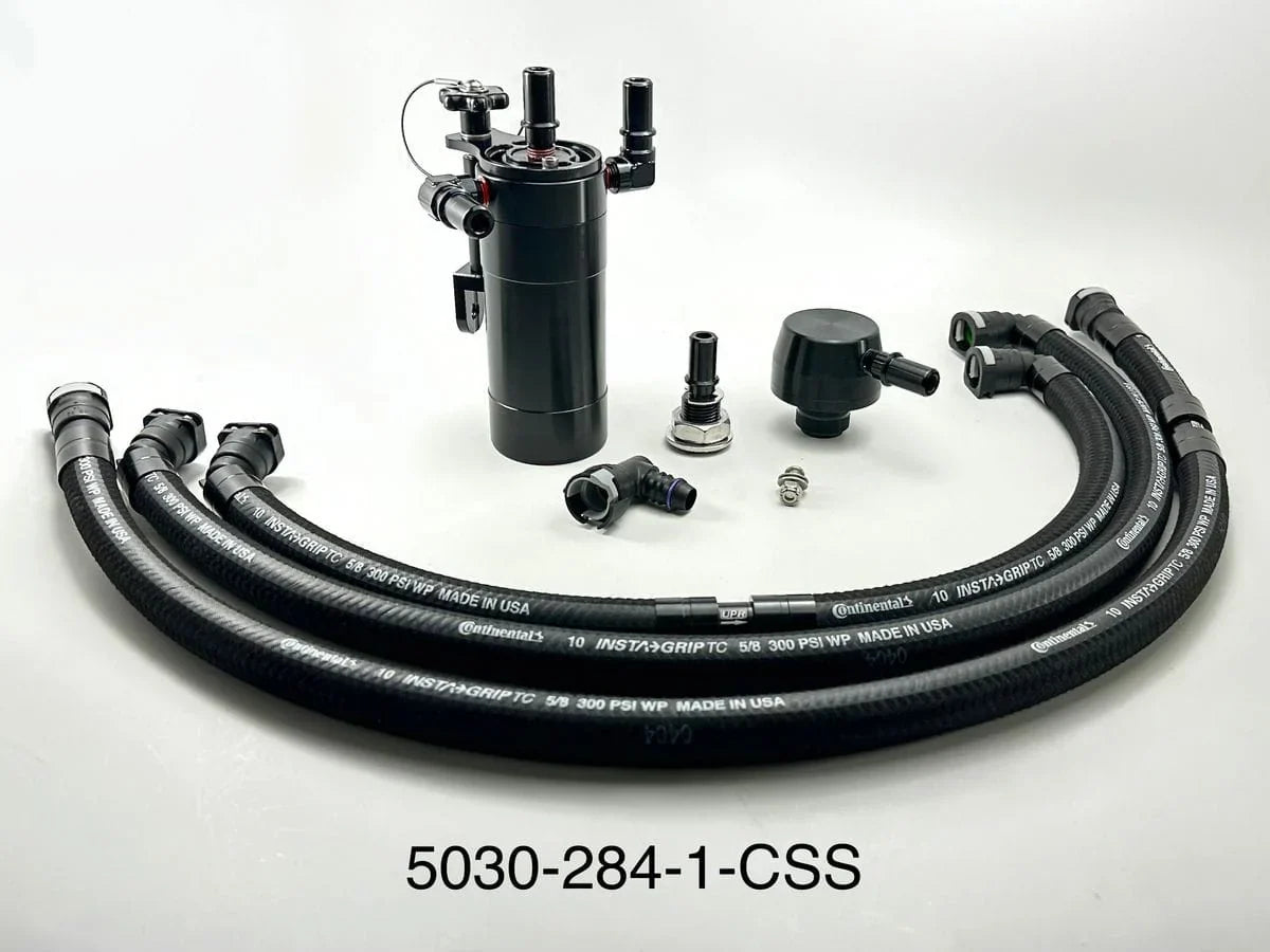 22-26 Ford Bronco Raptor UPR 5030-284-1-CSS Plug N Play Dual Valve Oil Catch Can w/ Clean Side Separator