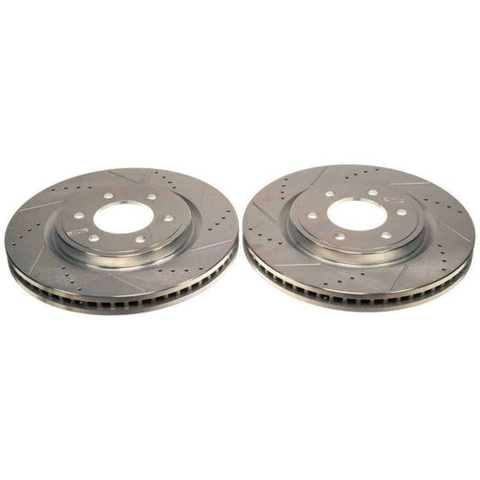 21-25 Ford F-150 / 21-25 Raptor / 22-23 Bronco Raptor / 22-23 Expedition Power Stop AR85207XPR Front Drilled & Slotted Rotor (Pair)