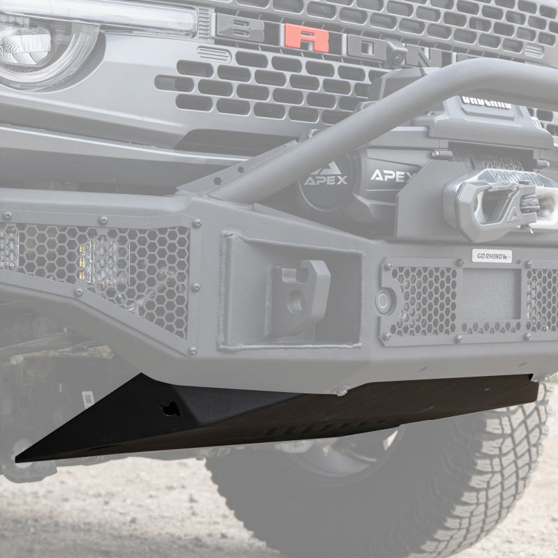 21-24 Ford Bronco 4DR / 2DR Go Rhino 332120T Rockline Front Bumper Lower Skid Plate - Textured Black