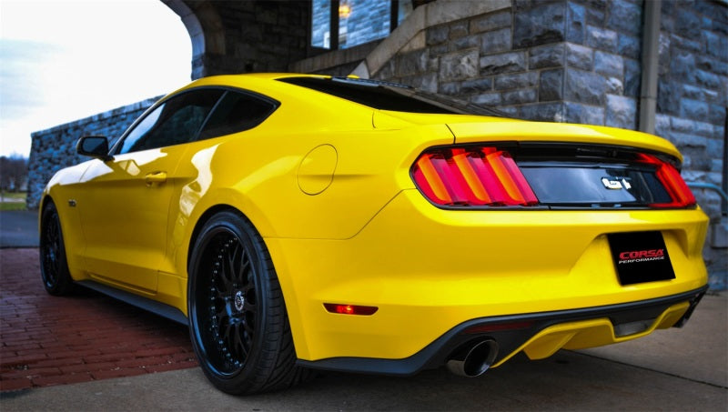15-17 Ford Mustang GT V8 5.0L Corsa Performance 14326BLK 3in Axle Back Exhaust, Black Dual 4.5in Tip (Sport)