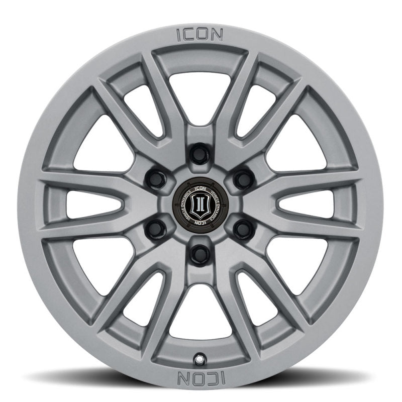 21-23 Ford Bronco ICON 2417858347TT Vector 6 17x8.5 6x5.5 0mm Offset 4.75in BS 106.1mm Bore Titanium Wheel