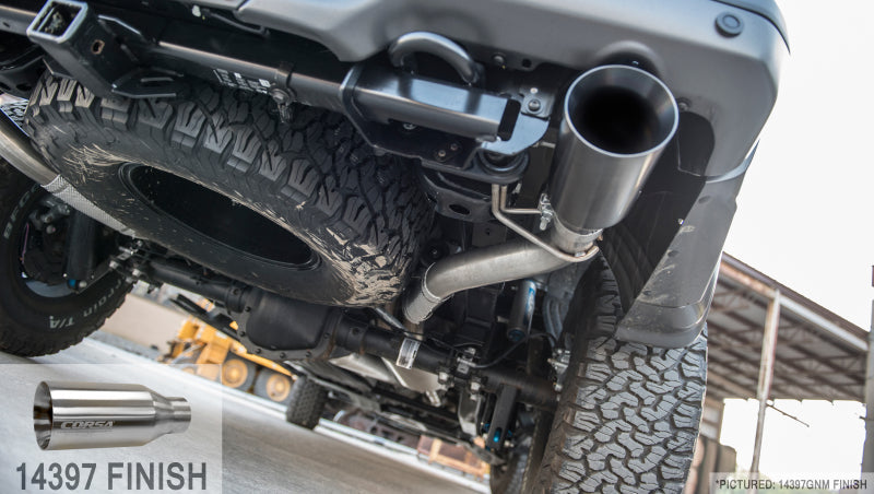 17-20 Ford Raptor 3.5L Ecoboost Corsa 14397 3in Sport Cat-Back Dual Rear Exit w/ 5in Satin Polished Tip