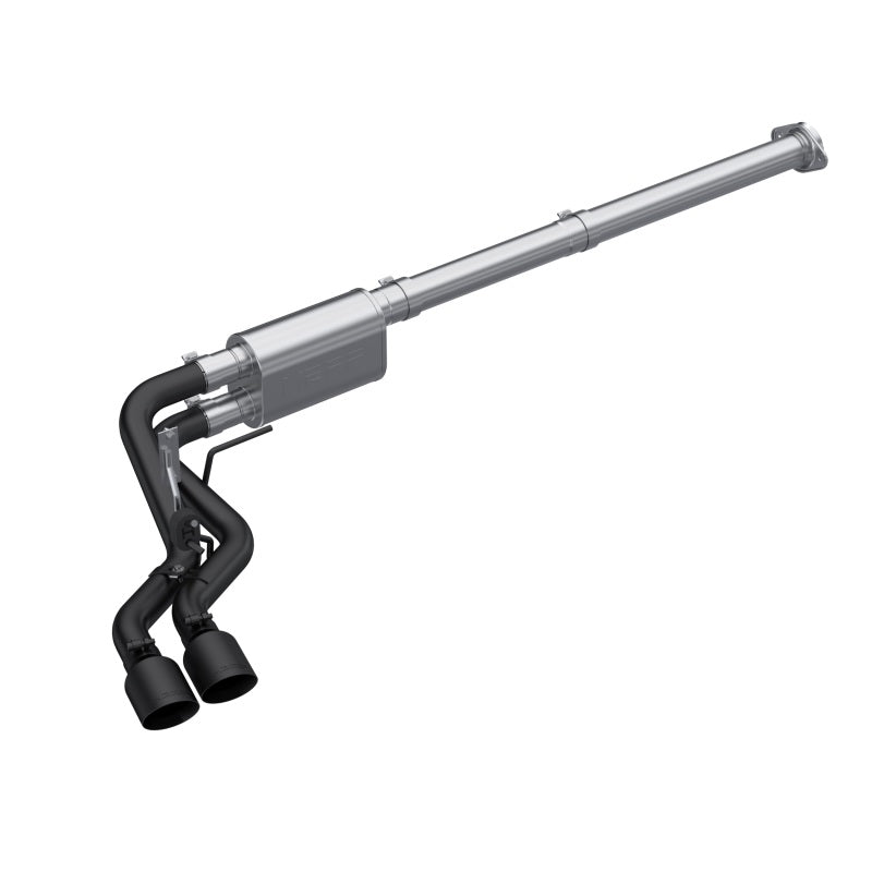 21-25 Ford F-150 2.7L & 3.5L EcoBoost / 5.0L MBRP S5217BLK Dual Side Exit Cat Back Exhaust Kit