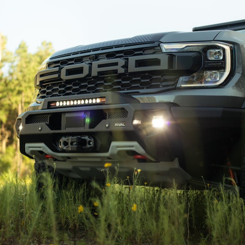 24-26 Ford Ranger Raptor 3.0L EB RIVAL 2D.1813.1.US Front Aluminum Bumper w/ Winch Mount and Recovery Points
