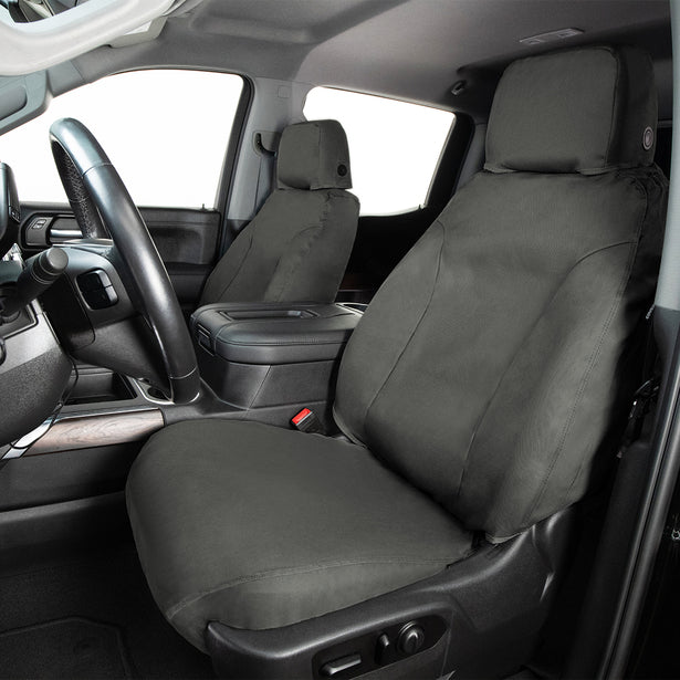 19-20 Ford F-150/Raptor Covercraft SS3480PCCH Polycotton SeatSaver Custom Seat Covers - Charcoal: 1st Row