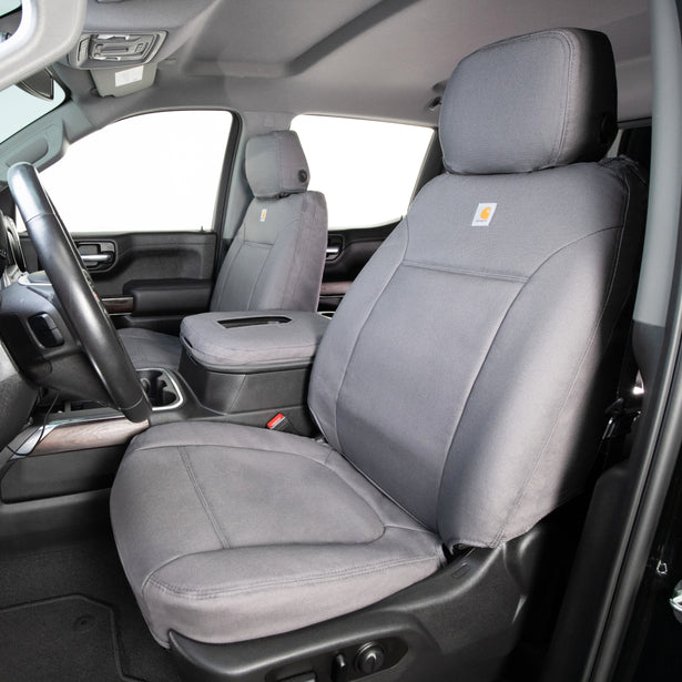 21-23 Ford F-150 Covercraft GTF4266ABCAGY Carhartt Precision Fit Custom Seat Covers - Gravel: 1st Row