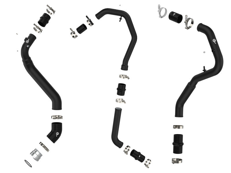 21-23 Ford F-150 2.7L V6 EcoBoost AFE 46-20474-B BladeRunner Aluminum Hot & Cold Charge Pipe Kit Black