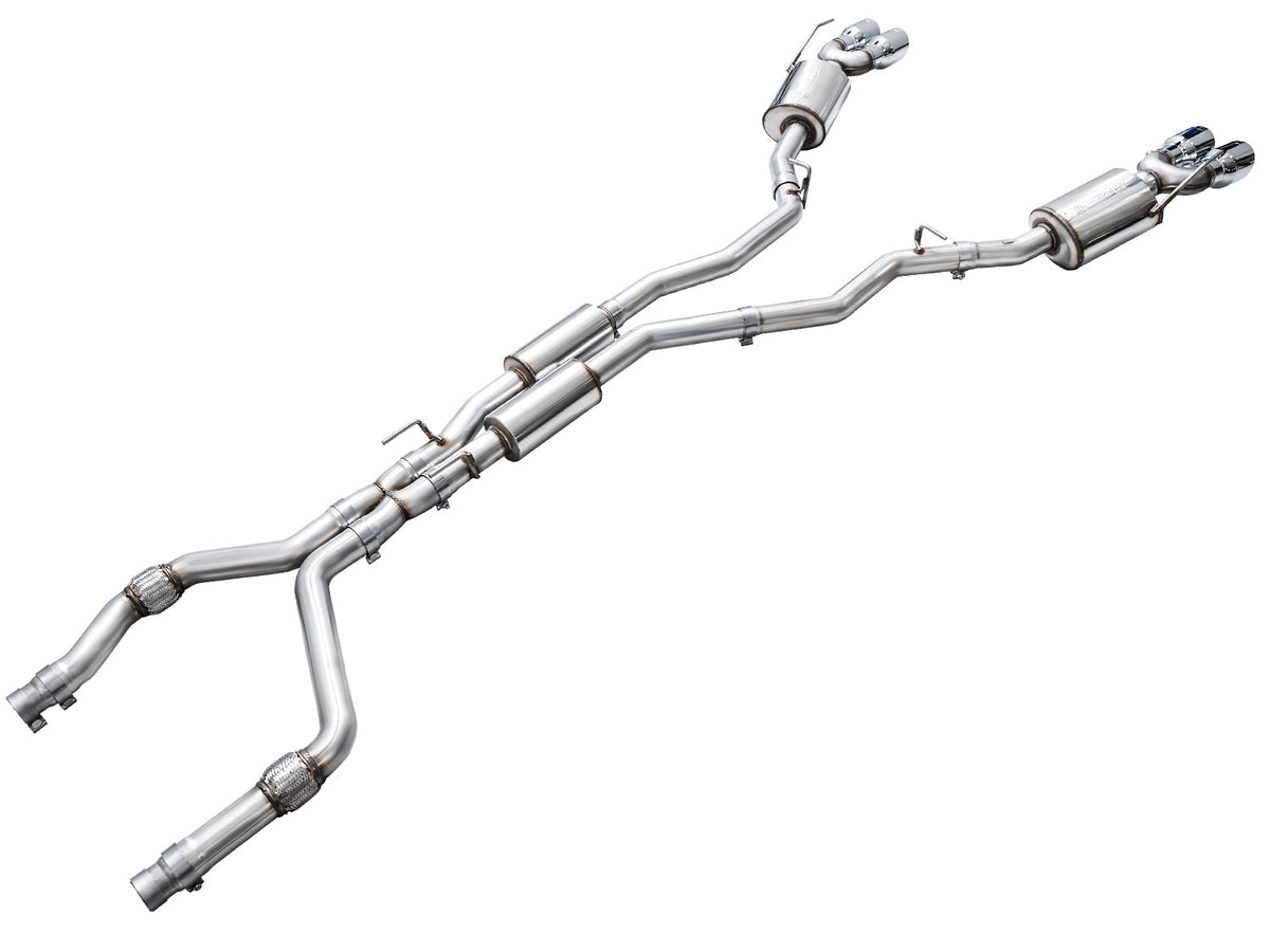 20-24 Ford Explorer ST V6 3.0L AWE Tuning 3015-42625 Touring Edition Exhaust w/ Chrome Silver Tips
