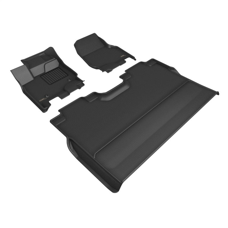 22-25 Ford F-150 Supercrew 3D MAXpider L1FR15301509 Kagu Floor Mat -Black R1 R2