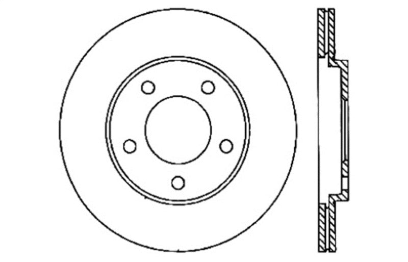 05-14 Ford Mustang GT 4.0L/4.6L V6/V8 StopTech 128.61087R Cross Drilled Right Rear Rotor