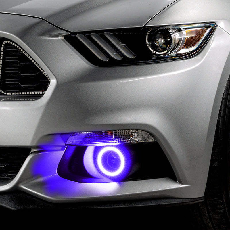 15-17 Ford Mustang Oracle 1235-332 Dynamic ColorSHIFT RGB+A Projector Surface Mount Fog Light Halo Kit