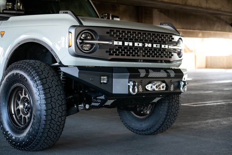 21-24 Ford Bronco V6 2.3L & 2.7L DV8 FBBR-01 Offroad Front Bumper Winch Capable w/ Optional Bull Bar/Aux Light Opening