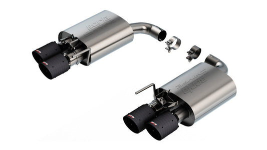 24+ Ford Mustang GT 5.0L V8 w/ Active Exhaust Borla 11985CFBA S-Type Axle-Back Exhaust System - Carbon Fiber