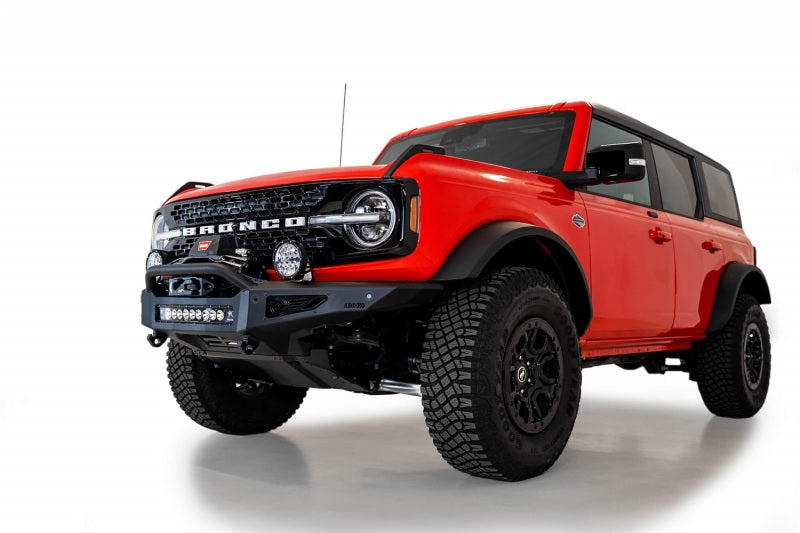 21-23 Ford Bronco Addictive Desert Designs F230181060103 Rock Fighter Winch Front Bumper - Hammer Black