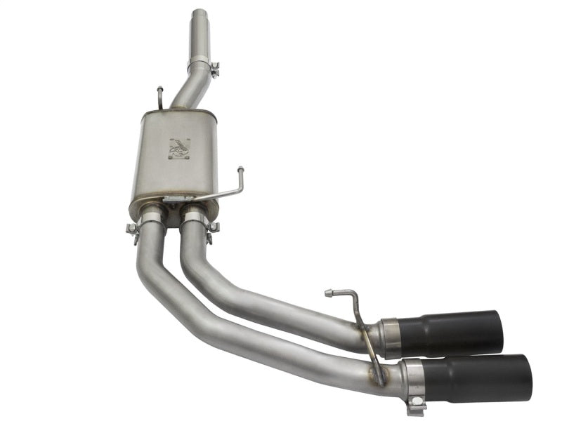 04-08 Ford F-150 V8 4.6/5.4L aFe 49-43079-B Rebel Exhausts Cat-Back SS  w/ Black Tips