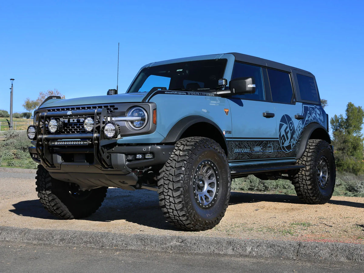 21-26 Ford Bronco / 22-26 Bronco Raptor aFe 79-27023L Terra Guard Bull Bar w/ RIGID Lights