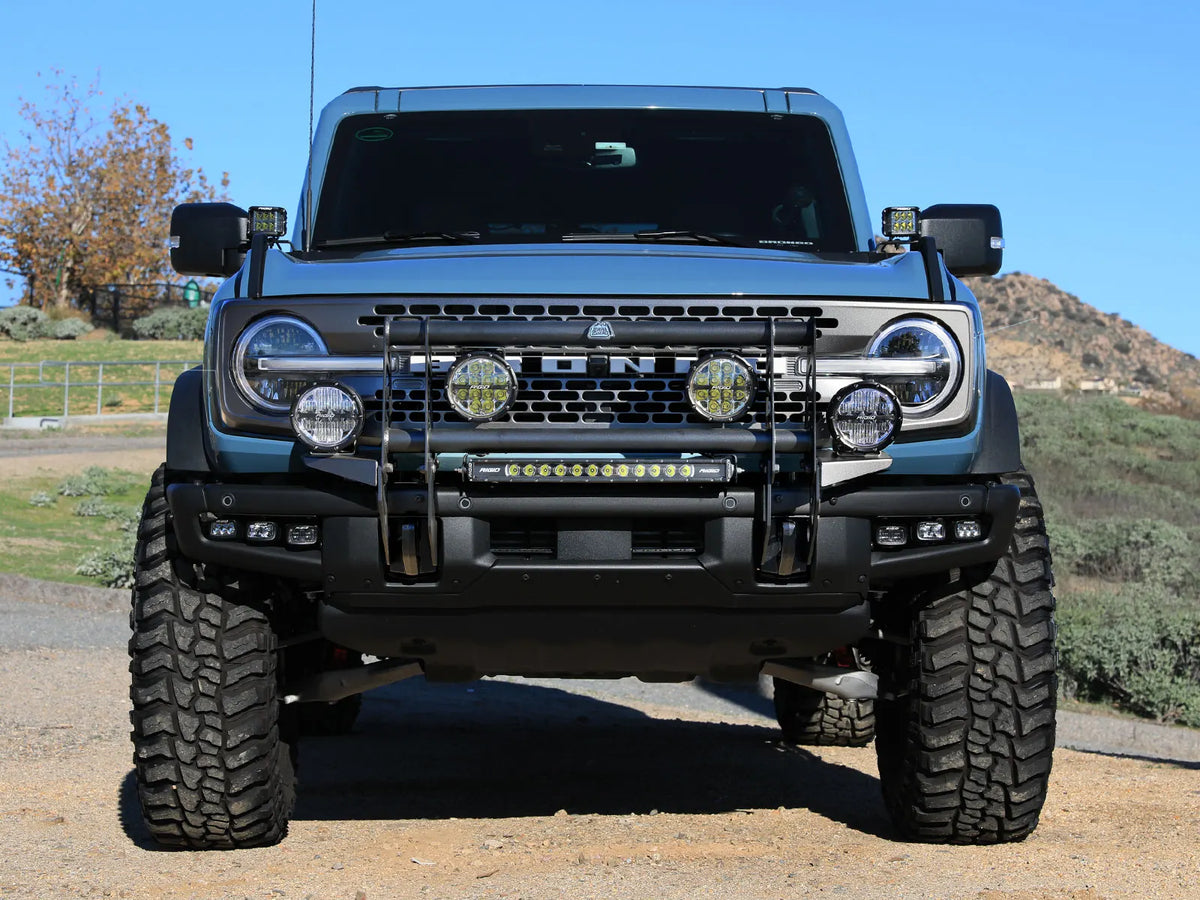21-26 Ford Bronco / 22-26 Bronco Raptor aFe 79-27023L Terra Guard Bull Bar w/ RIGID Lights
