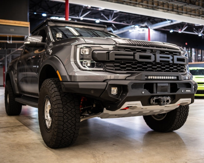 24-26 Ford Ranger Raptor 3.0L EB RIVAL 2D.1813.1.US Front Aluminum Bumper w/ Winch Mount and Recovery Points