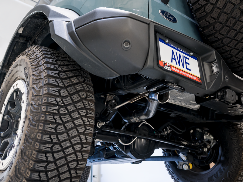 21-23 Ford Bronco L4 2.3L/V6 2.7L AWE 3015-21000 0FG Exhaust (No Tips) w/Bash Guard